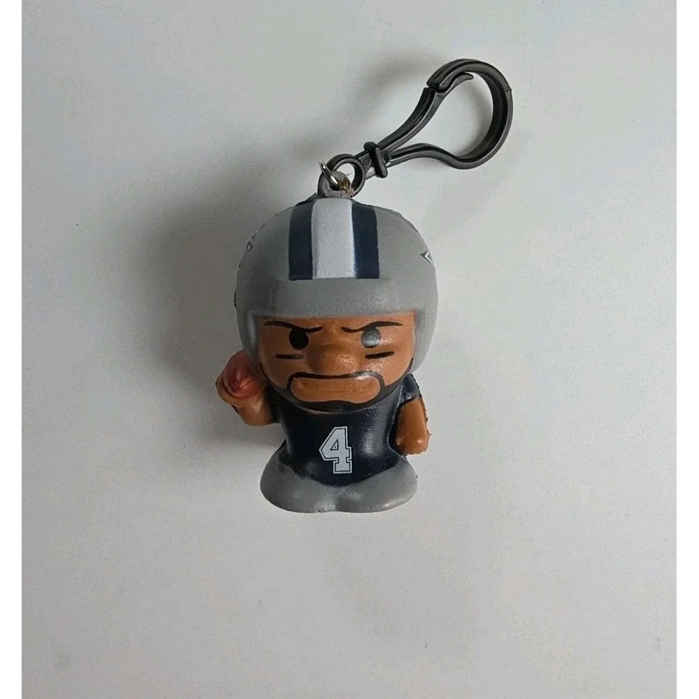 NFL Squeezy Mates Dak Prescott QB Dallas Cowboys Football Bag Clip Foam KeyChain